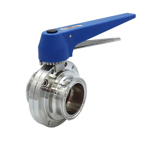 手動バタフライバルブ(ヘルールエンド)