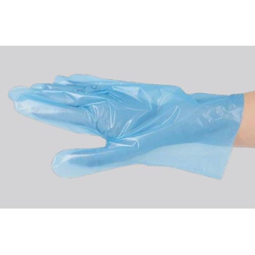 ポリエチレン手袋 外エンボス 青 100枚入