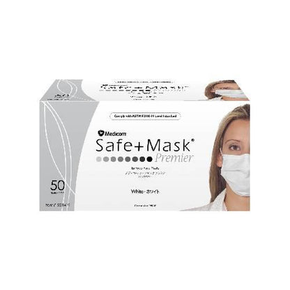 セーフマスクプレミア 白/箱レギュラー50枚入×10箱