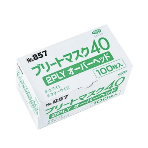 プリートマスク40 2PLY オーバーヘッド(100枚入) (フリー) 857