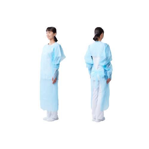 プラスチックガウン ブル- パックフリ-15枚×10箱