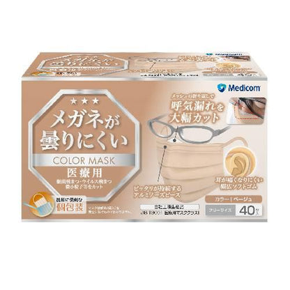 メガネが曇にくいマスク ヘ-゛ジュふつう40枚入×40箱