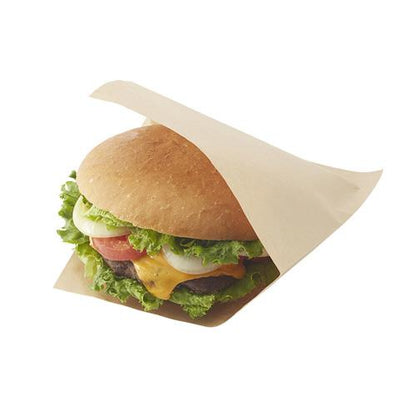 バーガー袋16 未晒無地 100枚ポリ入