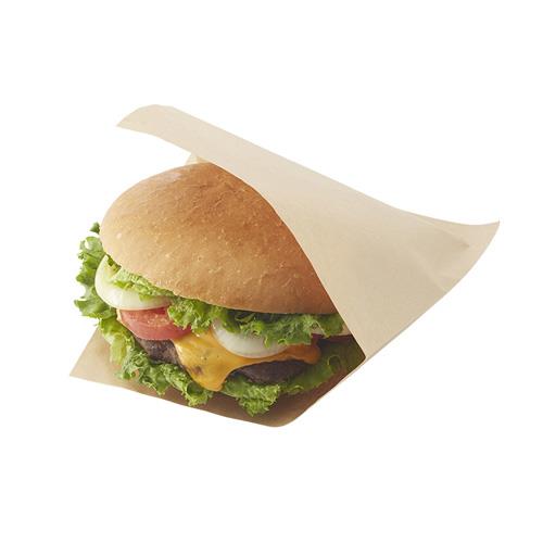 バーガー袋22 未晒無地 100枚ポリ入