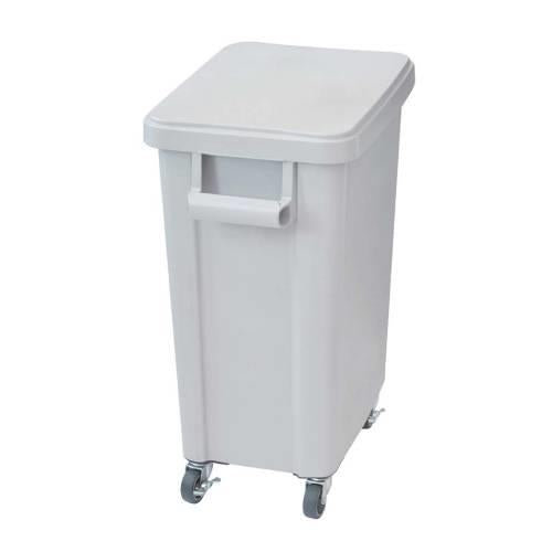リス厨房用キャスターペール排水栓70LグレーGY 0559600