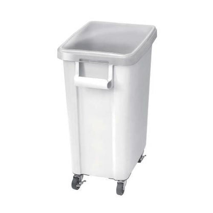 リス材料保管容器キャスター付45LホワイトW 0560400