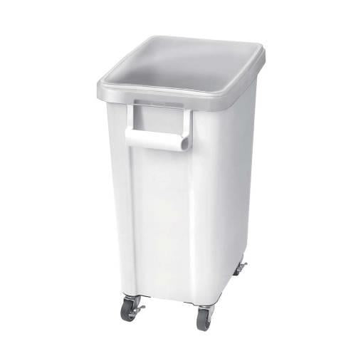 リス材料保管容器キャスター付70LホワイトW 0560500