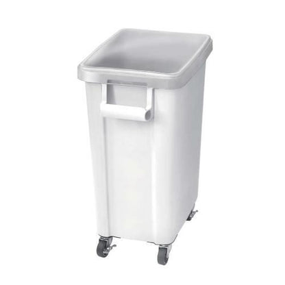 リス材料保管容器キャスター付70LホワイトW 0560500