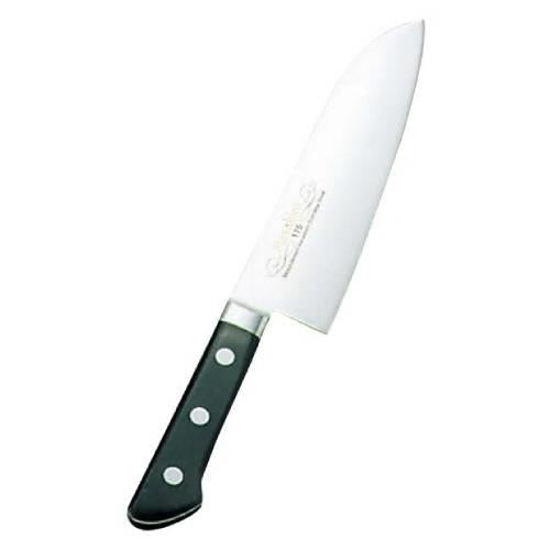 ツバ付モリブデン鋼三徳型牛刀17.5cm 0588200