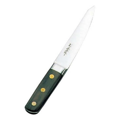 正広作日本鋼・ツバ付骨スキ丸型15cm 0589400