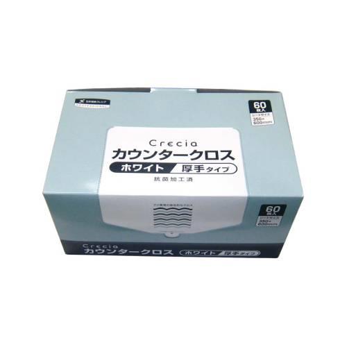 クレシア抗菌カウンタクロス厚手60枚入白65302 0823310