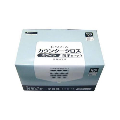 抗菌カウンタクロス薄手100枚入白65402 0823610