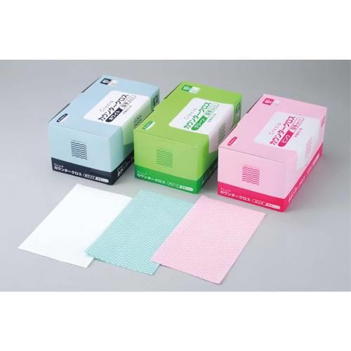 抗菌カウンタクロス薄手100枚入緑65412 0823710