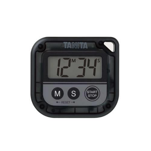 タニタ丸洗いタイマー100分計TD-376Nブラック 0859910