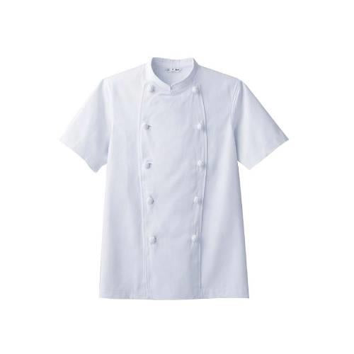 男女兼用コックコート半袖AS-7301SS 1201100