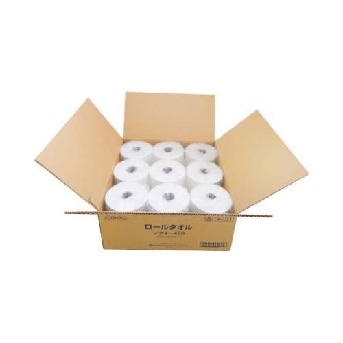 ロールタオルソフト400パルプ紙9本入 2303320