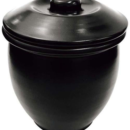蓋付半胴瓶黒マット1号M1-2 2403280
