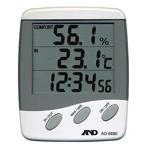 A＆D時計付き温湿度計AD5680 2603600
