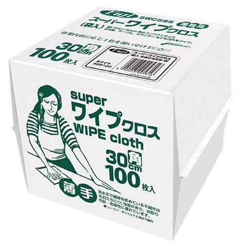 フジスーパーワイプクロス30cm角100枚入ホワイト 2885010