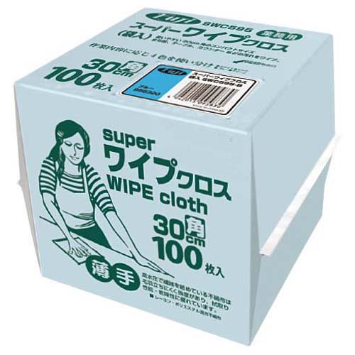 フジスーパーワイプクロス30cm角100枚入ブルー 2885210