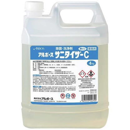 除菌洗浄剤サニタイザーC4kg淡黄色 2909320