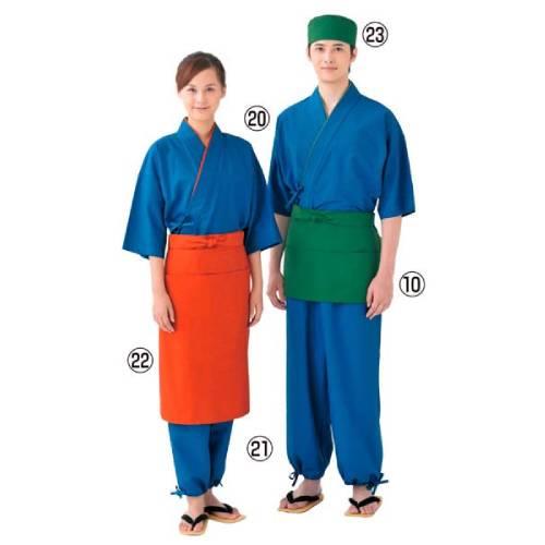 作務衣男女兼用EC3126-1青M 3313610