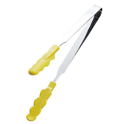 抗菌耐熱カラートングスリム中イエロー25cm 3430900