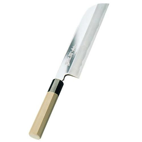 兼松作鏡面仕上鎌型薄刃庖丁19.5cm 3502600
