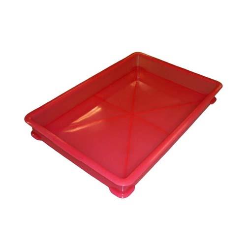 PP半透明カラー番重B型小レッドサンコー製 3757430