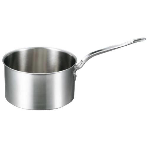 ビストロ三層クラッド深型片手鍋18cm蓋無 4145100