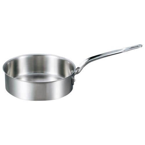 ビストロ三層クラッド浅型片手鍋24cm蓋無 4146300