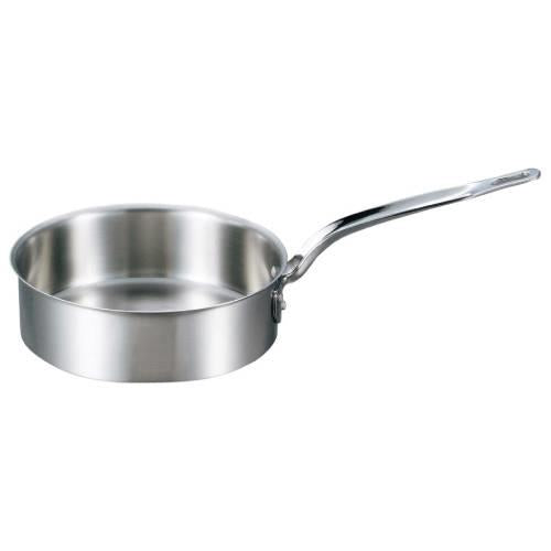 ビストロ三層クラッド浅型片手鍋27cm蓋無 4146400