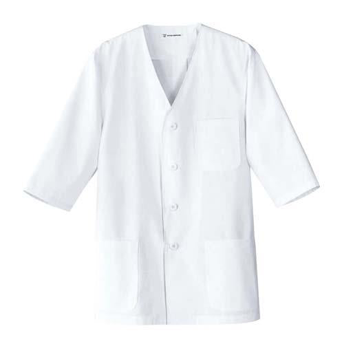 男性用衿無し七分袖調理服AA321-8M 5794520