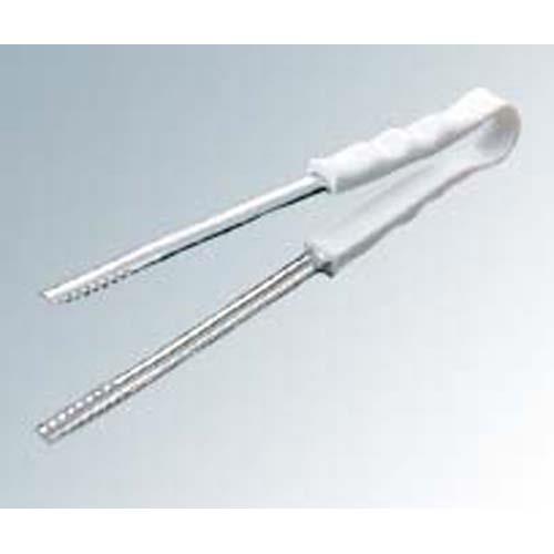 PP柄給食トングカラーハンドルホワイト25cm4W 7488600