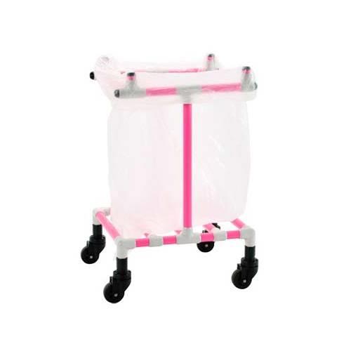 イレクターゴミカートゴミ箱台車70LピンクP1 7721920