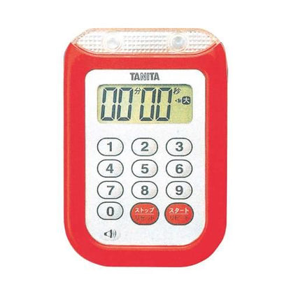 防水大音量タイマー100分計TD-377レッド 8644710