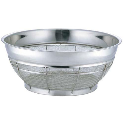 カラーバ付浅型ザル荒目46cm6.5メッシュ青 8771920