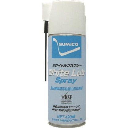 スプレー(食品機械用高粘度白色オイル) ホワイトルブスプレー 420ml(521036)