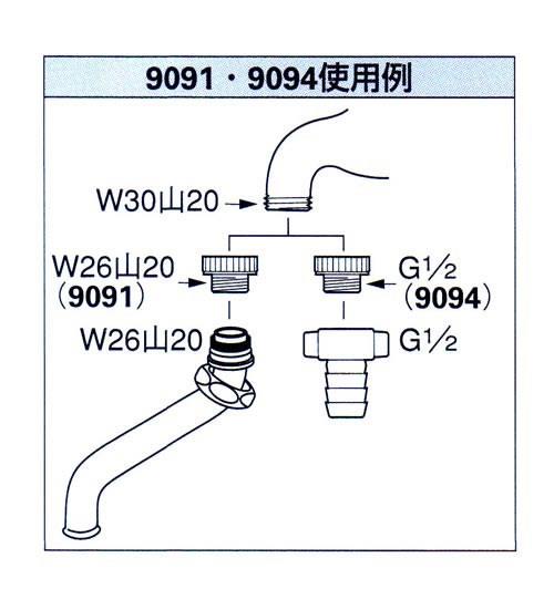 ネジアダプター ＜9091＞