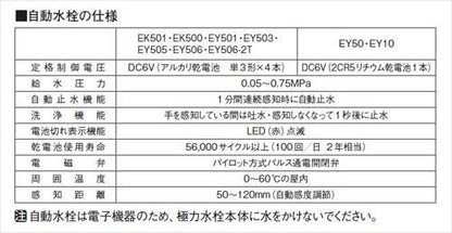 サーモ付自動洗面混合栓 ＜EK500-13＞