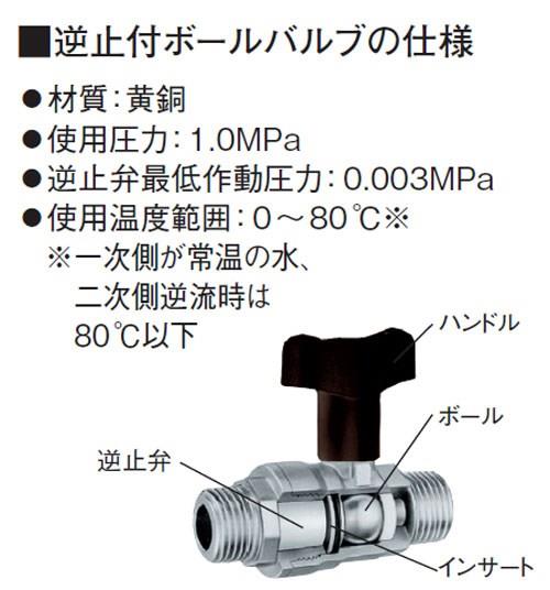 逆止付ボールバルブ ＜V640BV＞