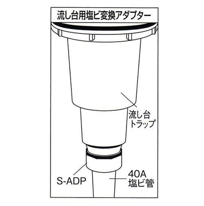 流しトラップ用塩ビ変換アダプター ＜S-ADP＞