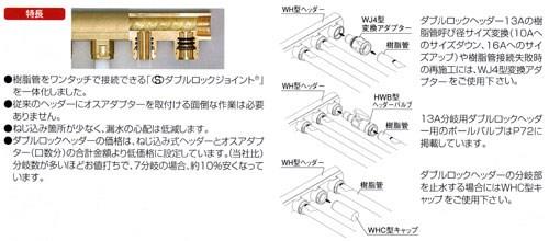 ダブルロックジョイントP ダブルロックヘッダー 青銅製 ＜WH＞