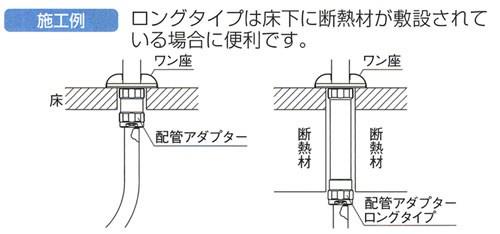 ダブルロックジョイント ロングタイプ Rcねじ ツバ径φ50 青銅製 【まとめ割】 ＜WJ17＞