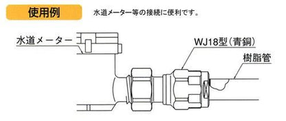 ダブルロックジョイント ナット付アダプター 青銅製 ＜WJ18＞