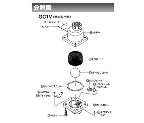 レバーフリーボールフロート式スチームトラップ ＜GC1V＞