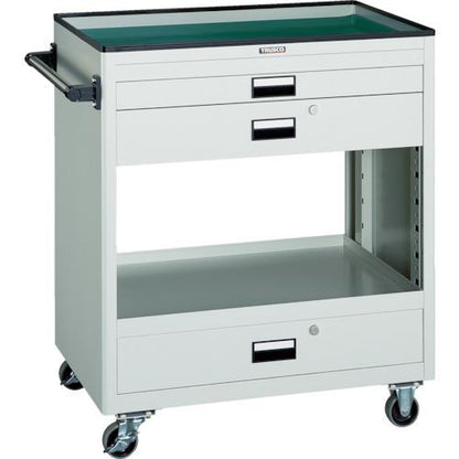 TRUSCO ツールワゴン 750X500 浅2深1引出付 ホワイト NTS-712-W