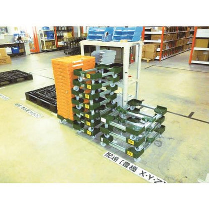 TRUSCO 伸縮式コンテナ台車 内寸300-400X300-400 スチール製 FCD-3030