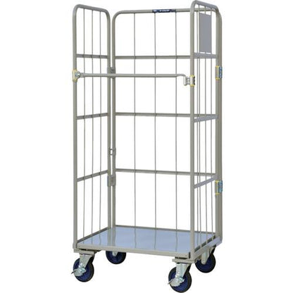 ワコー 床板スチール製カゴ車 800×600×1700 WK4-80