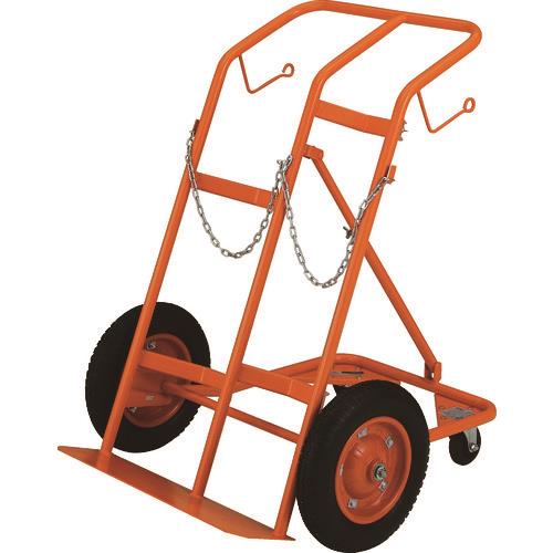TRUSCO ボンベ台車 四輪安定型 酸素・アセチレンボンベ二本積用 HT-65N